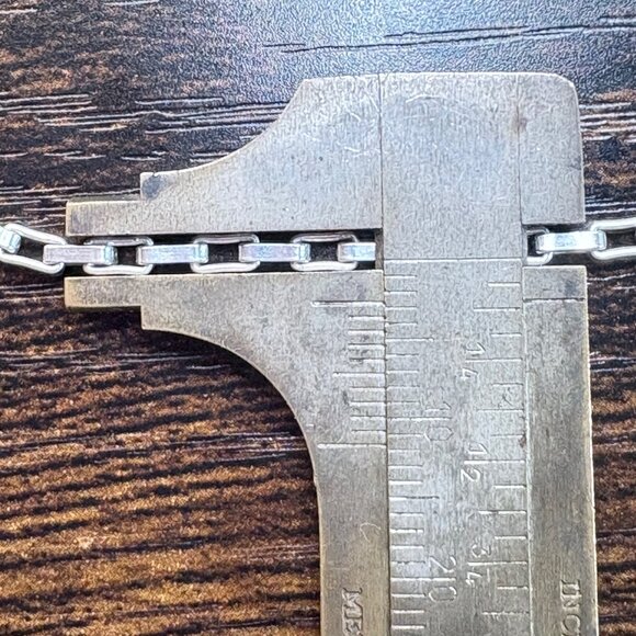 VTG Sterling Silver 925 Kokopelli Oval Link Chain Pendant Necklace 25.5" Length - Picture 15 of 16